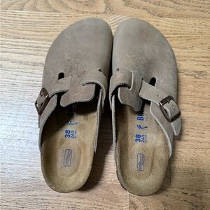 Birkenstock Brown Suede Mules